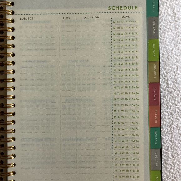 Black & Polka Dot 2018-2019 Planner - Picture 5 of 8